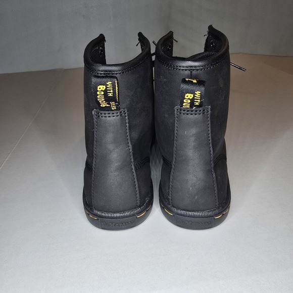 Dr Martens Sheridan Matte Black Boots Mens 7 Leather Lace Up High Top